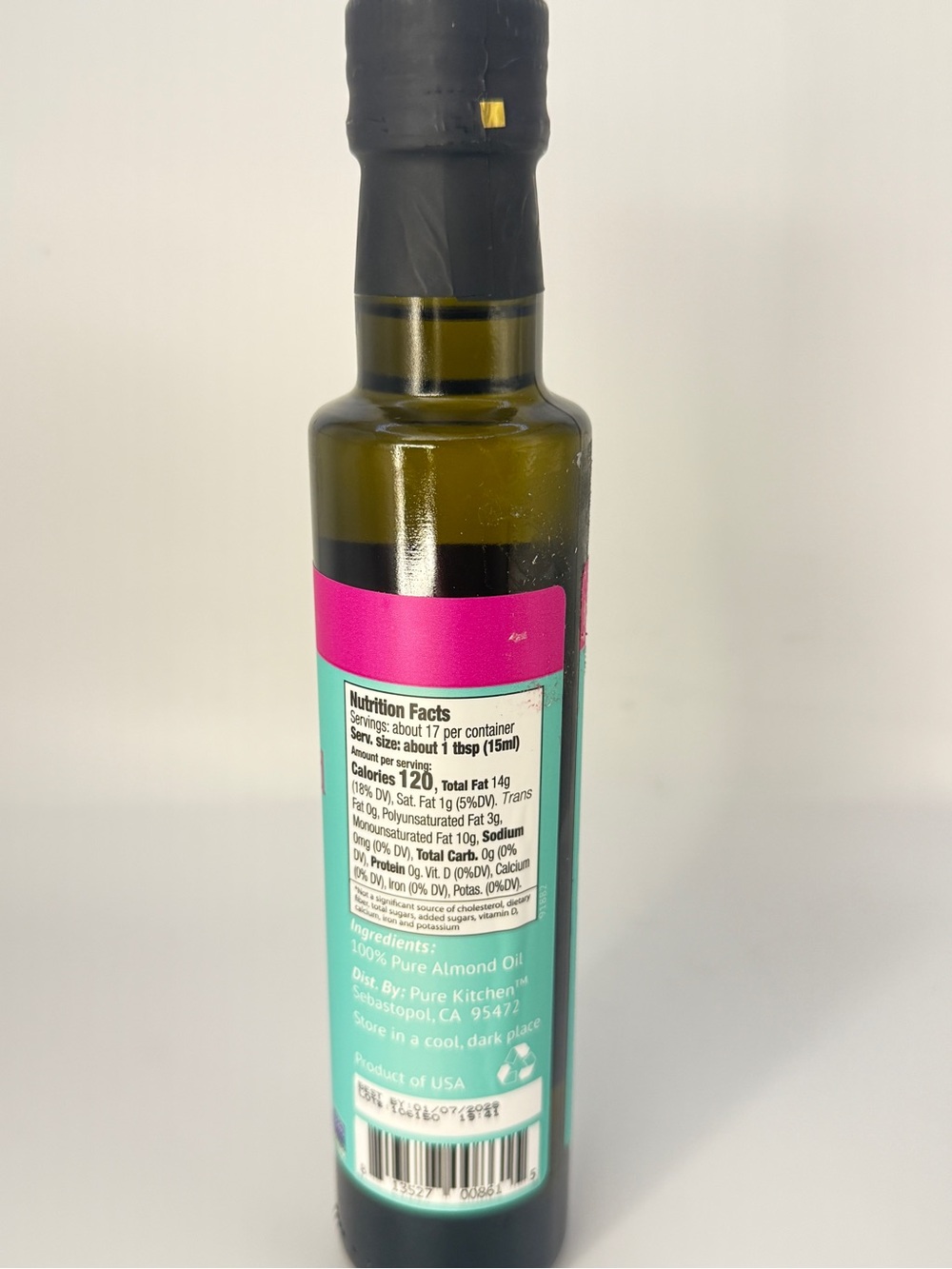 Pure Kitchen Sweet Almond Oil - Teal & Pink Label - Picture 2 of 3